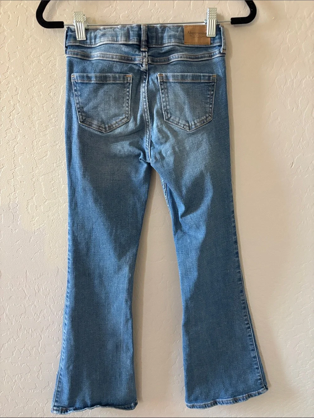 abercrombie kids light blue flared jeans
